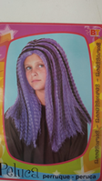PELUCA MORADA Y NEGRA INFANTIL