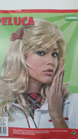 PELUCA MELENA RUBIA ESTUDIANTE CON LAZOS 