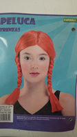 PELUCA TRENZAS ROJA ECO