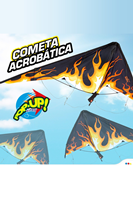 COMETA STUNT KITE POP UP FLAME 160X58 CM