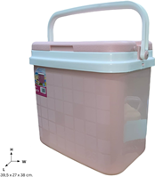 KROWN - Nevera Portátil Térmica, Color Pastel, Polipropileno, Ideal para Actividades al Aire Libre en el Jardín, Camping, Barbacoas, Picnic, Playa, Caja Rígida Térmica 