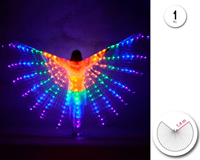 ALAS DANZA DEL VIENTRE LUZ COLORES 1,40 M