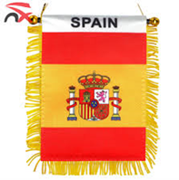 BANDERINES DE ESPAÑA CON VENTOSA PARA COCHES 