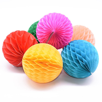 COLGANTE FAROLILLO TIPO NIDO DE AVEJA 25 CTM  COLORES SURTIDOS 