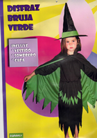 DISFRAZ BRUJA VERDE T S-4-6 AÑOS 