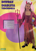 DISFRAZ INFANTIL DIABLESA TERCIOPELO T 8,10