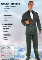 DISFRAZ ADULTO GANSTER TALLA UNICA 