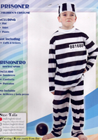 DISFRAZ INFANTIL PRESO T 7-9 AÑOS 