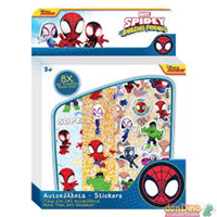 SET DE PEGATINAS SPIDERMMAN 8 HOJAS CON 240 STICHES 
