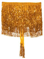 FALDA DE LENTEJUELAS COLOR ORO T-UNICA