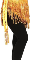 FALDA DE LENTEJUELAS COLOR ORO T-UNICA