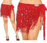 Falda Roja Lentejuelas adulto T-unica 