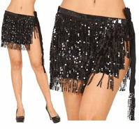 FALDA LENTEJUELAS NEGRO T- UNICA