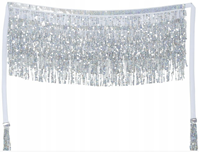 FALDA LENTEJUELA PLATA T- UNICA