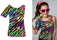 CAMISETA ZEBRA COLORES T- UNICA