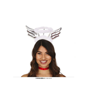 Diadema De Ángel Con Alas Plata