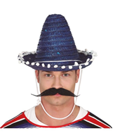 Sombrero mejicano azul 33cm