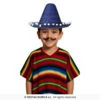 Sombrero mejicano azul 33cm