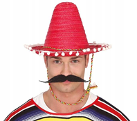 SOMBRERO MEJICANO 30 CTM ROJO 