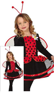 Disfraz mariquita infantil 3-4 años diadema,vestido,alas