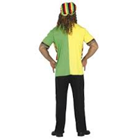 Disfraz jamaicano adulto t-m gorro,camiseta con chaleco,pantalon TA M