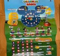 CALENDARIO MICKEY HABLADOR BILINGÜE CON RELOJ