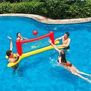 Set de voleibol flotante con red y balón 239 cm