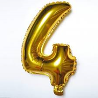 GLOBOS POLIAMIDA 1M *4* ORO 