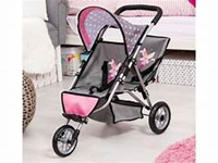 Silla Paseo Gemelar Muñecas Plegable