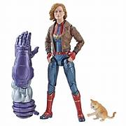 CAPTAIN MARVEL FIGURA 15 CM MARVEL MOVIE CON GATO MARVEL LEGENDS