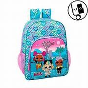 Mochila escolar infantil LOL Surprise adaptada carro de 33 cm