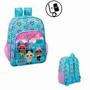 Mochila escolar infantil LOL Surprise adaptada carro de 33 cm