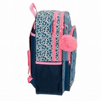 MOCHILA DOBLE ADAPTABLE MINNIE MOUSE MAKE TI RAIN BOWS 42CM