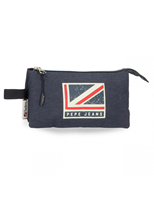 Estuche Escolar Triple Compartimento Aidan Pepe Jeans Azul