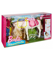 MUÑECA BARBIE Y CABALLO SUPERINTERACTIVO 30 ACCIONES Y MELODIAS