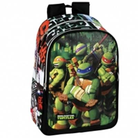 MOCHILA TORTUGAS NINJA 43X30X14 ADAPTABLE