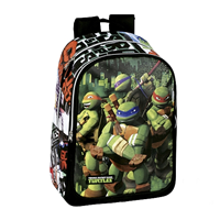 MOCHILA TORTUGAS NINJA 43X30X14 ADAPTABLE