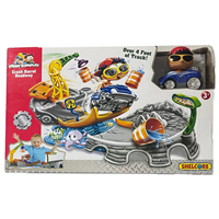 Juego de carretera Shelcore Shake 'N Bobbles Crash Barrel con más de 4 pies de pista