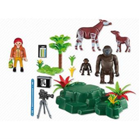 PLAYMOBIL GORILAS Y OKAPIS CON CAMARA