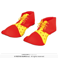 Zapatos payaso rojos/amarillos 36 cms