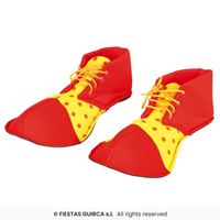 Zapatos payaso rojos/amarillos 36 cms