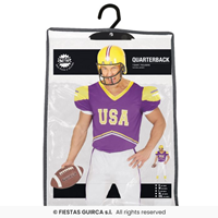 DISFRAZ ADULTO JUGADOR RUGBY  QUARTERBACK T 48-50 M