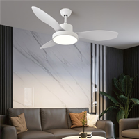VENTILADO TECHO 3 ASPAS LAMPARA /METAL BLANCO