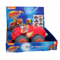 SET REGALO PELUCHE MOCHILA BLAZE 40 CM C/ BLOC DE NOTAS, 6 ROTULADORES Y LAMINA STICKERS