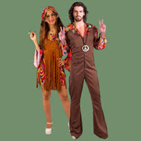 DISFRAZ ADILTO HIPPIE TALLA S 8434819003693